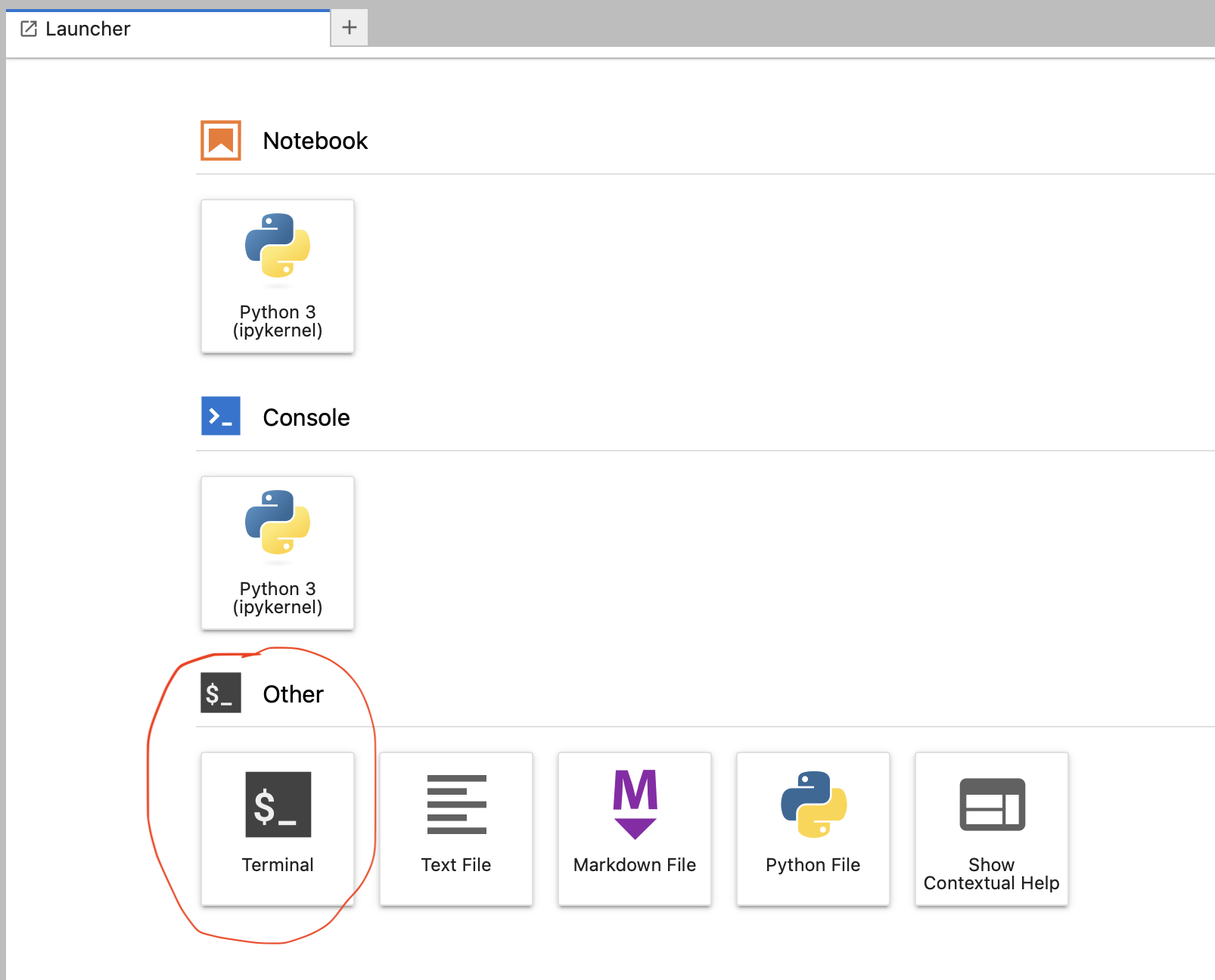 JupyterLab Launcher